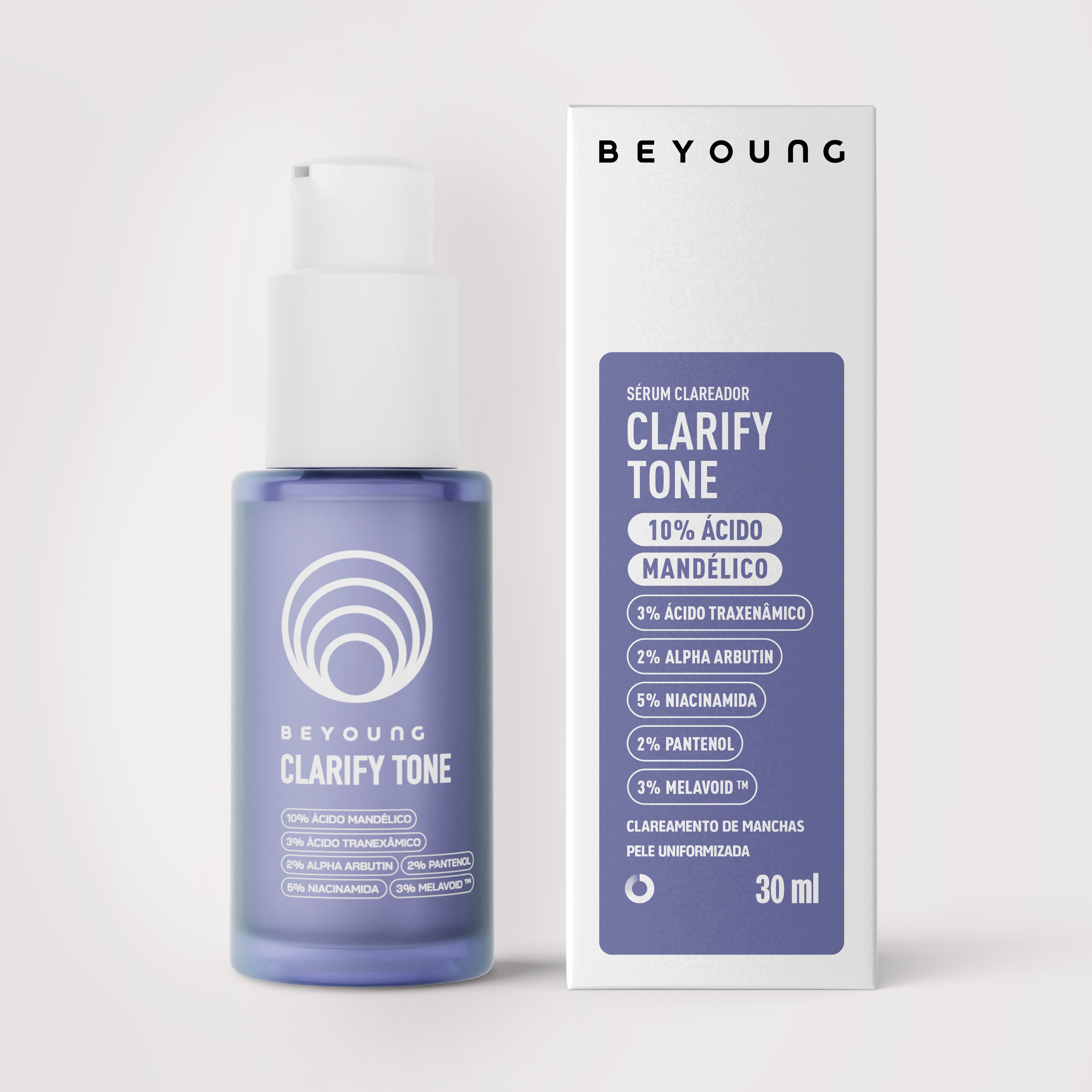 Sérum facial antimanchas com 10% ácido mandélico + 3% ácido tranexâmico