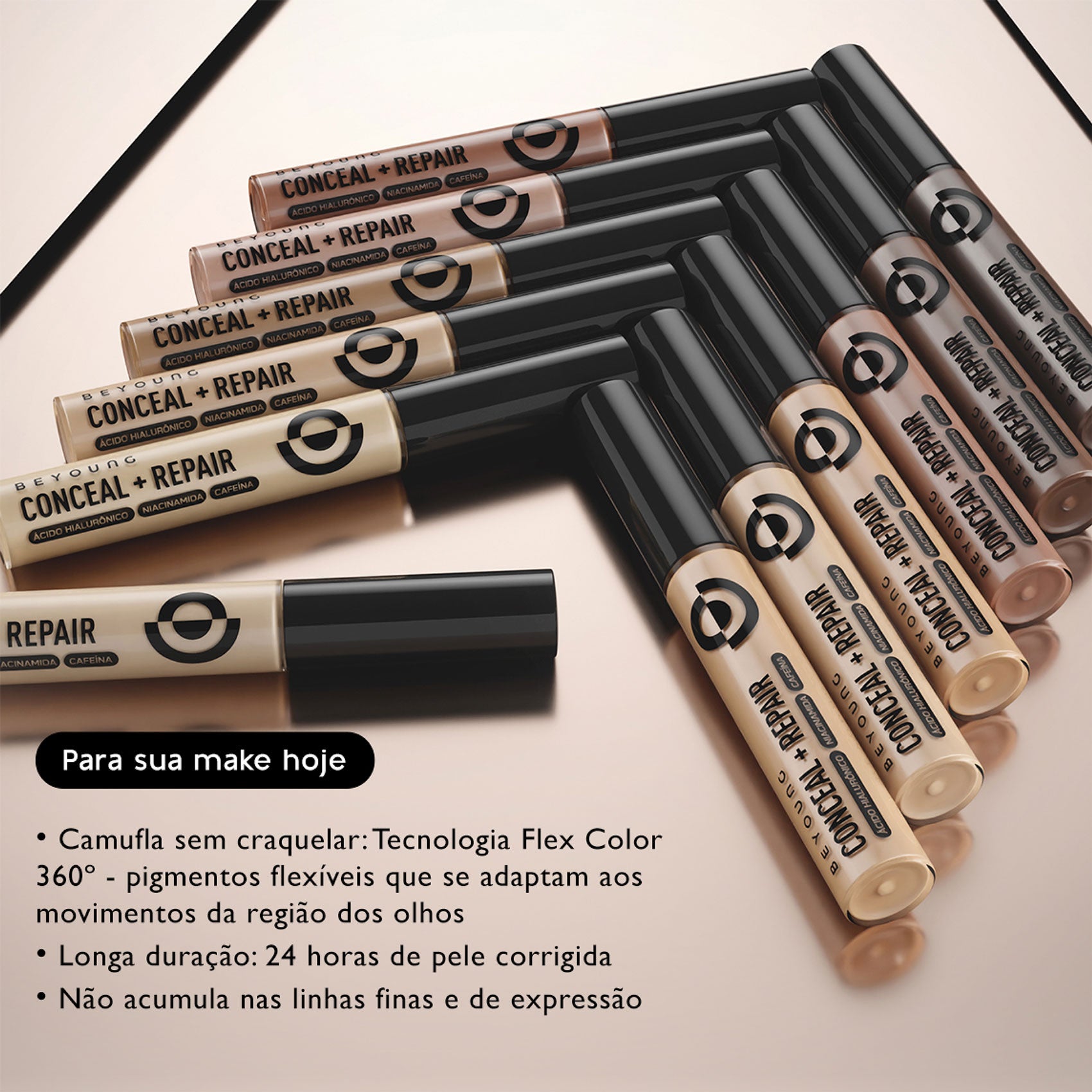 Corretivo líquido Matte com Ácido hialurônico