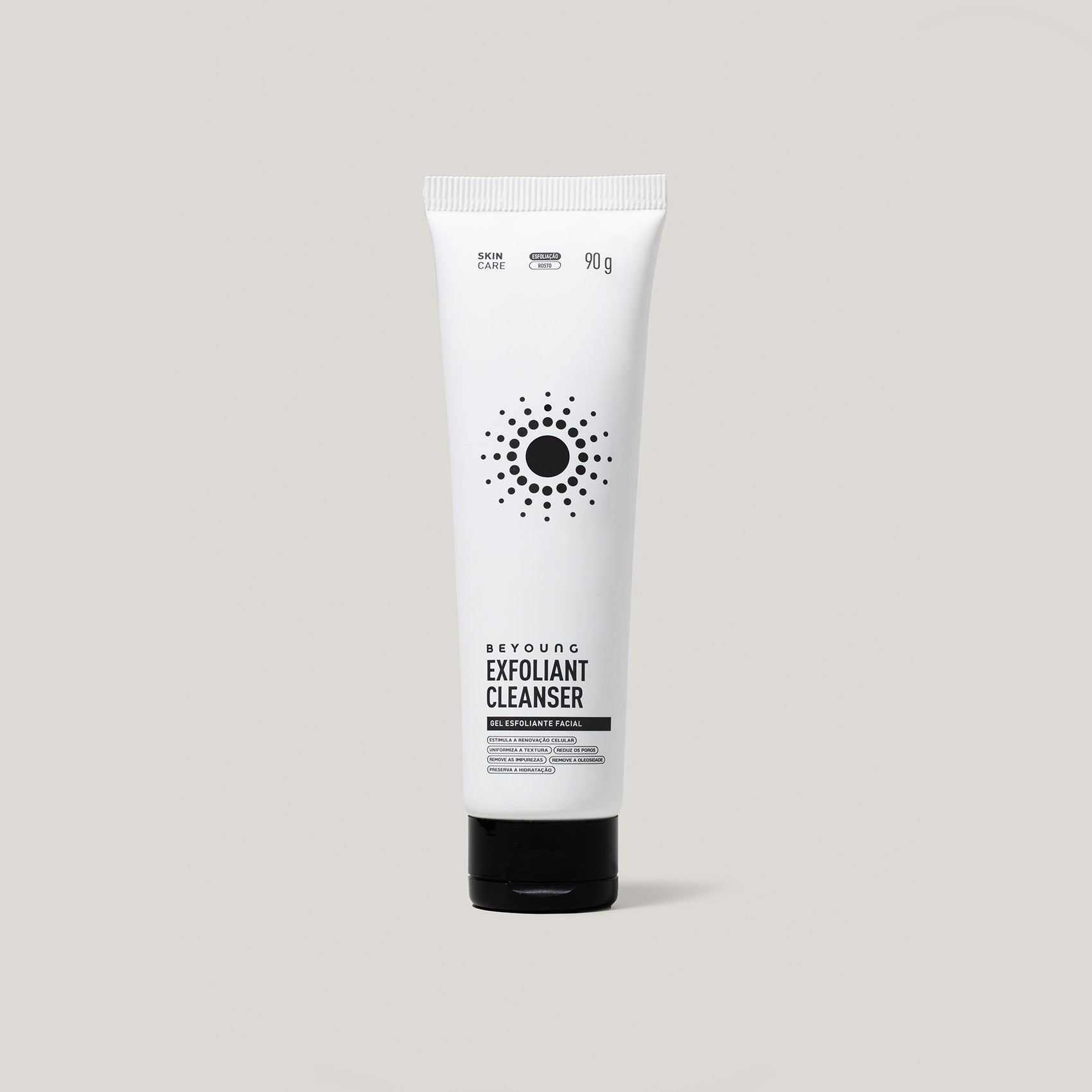 Gel de limpeza esfoliante facial
