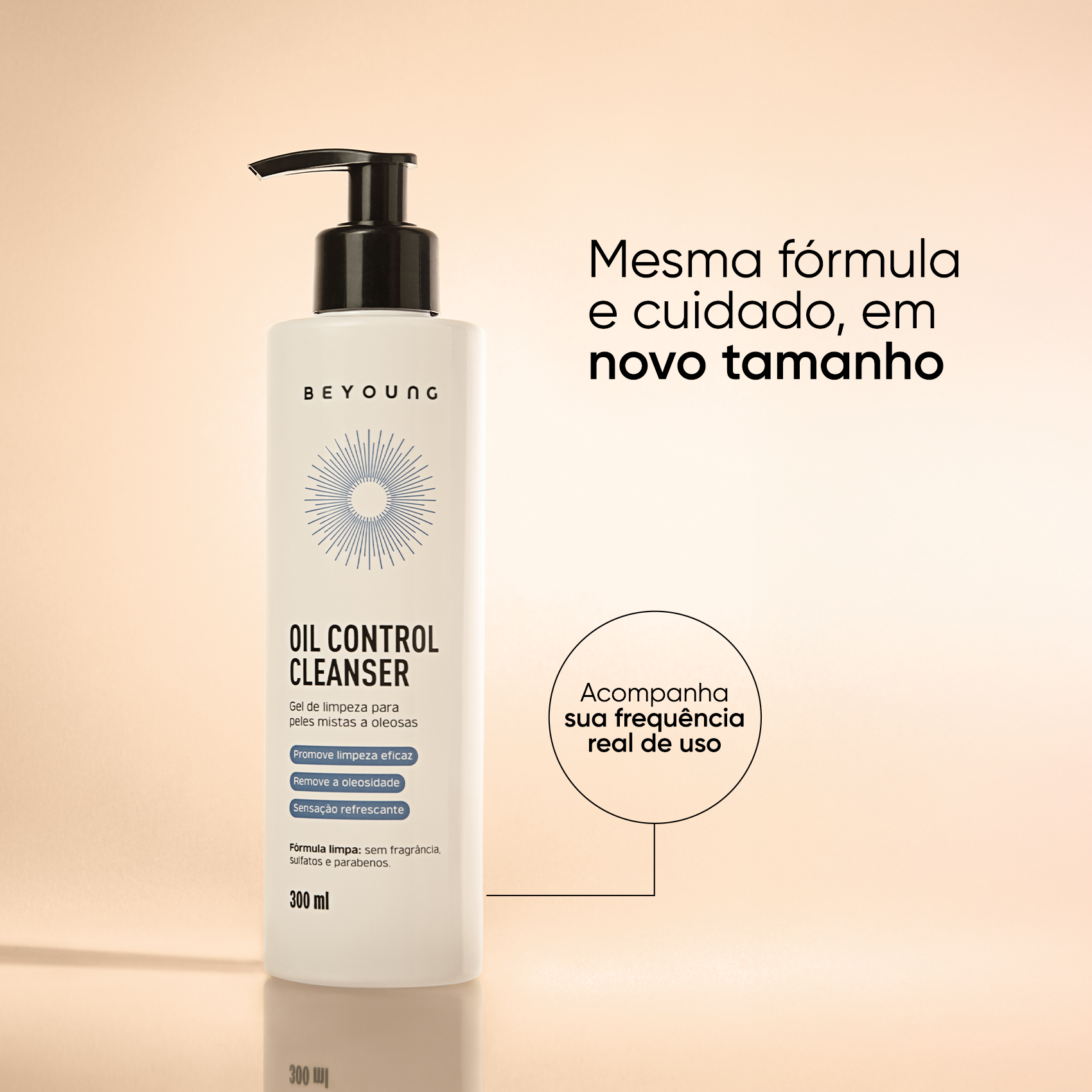 Gel de limpeza facial com ácido glicólico (controle de oleosidade)
