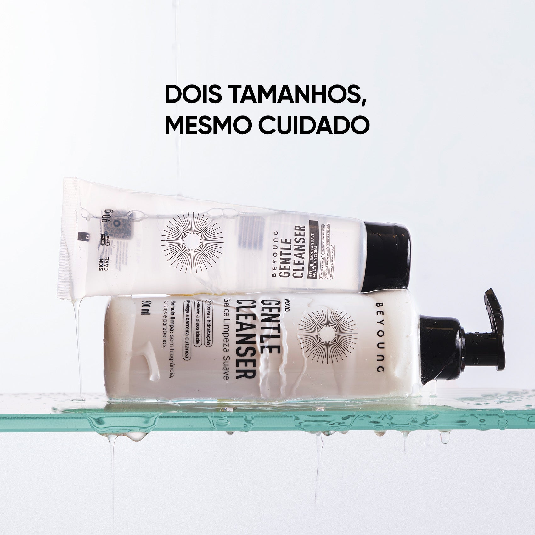 Gel de limpeza facial suave