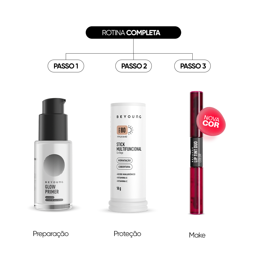 KIT LOVERS_O Kit Lovers foi criado para quem quer unir praticidade, economia e performance na rotina de beleza. Com uma seleção especial de produtos, esse combo é perfeito para quem busca um kit skincare Beyoung que prepara, trata e finaliza a pele, além de trazer itens de maquiagem para um look impecável. Combinando tecnologia e ativos inteligentes, o Kit Beyoung completo garante resultados visíveis desde a primeira aplicação, cuidando da sua pele enquanto valoriza sua beleza natural._74278445