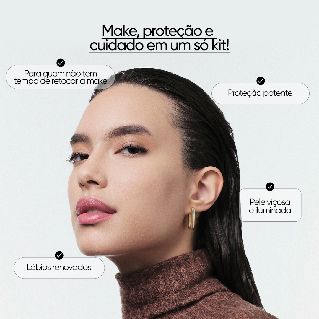 KIT LOVERS_O Kit Lovers foi criado para quem quer unir praticidade, economia e performance na rotina de beleza. Com uma seleção especial de produtos, esse combo é perfeito para quem busca um kit skincare Beyoung que prepara, trata e finaliza a pele, além de trazer itens de maquiagem para um look impecável. Combinando tecnologia e ativos inteligentes, o Kit Beyoung completo garante resultados visíveis desde a primeira aplicação, cuidando da sua pele enquanto valoriza sua beleza natural._76270085 