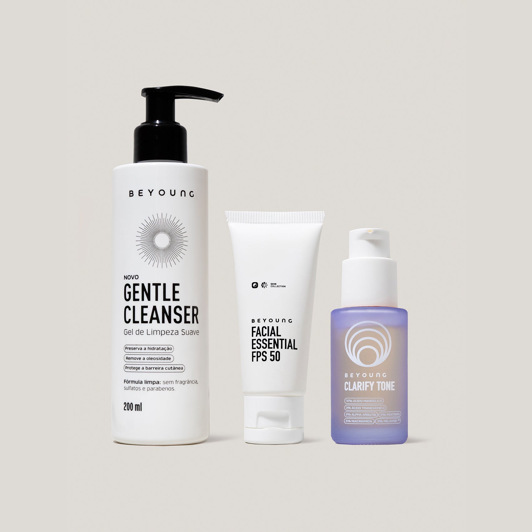 Kit Rotina Completa Ácido Mandélico + Ácido Tranexâmico_Rotina Clareadora de Manchas Dia e Noite em 3 passos: Limpeza + Tratamento + Proteção. Rotina simples em três passos: limpeza + tratamento anti-manchas com 10% de Ácido Mandélico, Ácido Tranexâmico e mais 4 ativos + proteção solar. Com esse kit você tem clareamento contínuo de manchas, uma pele mais uniforme e iluminada após 7 dias de uso* e resultados comprovados contra manchas de acne, melasma e muito mais._2506797