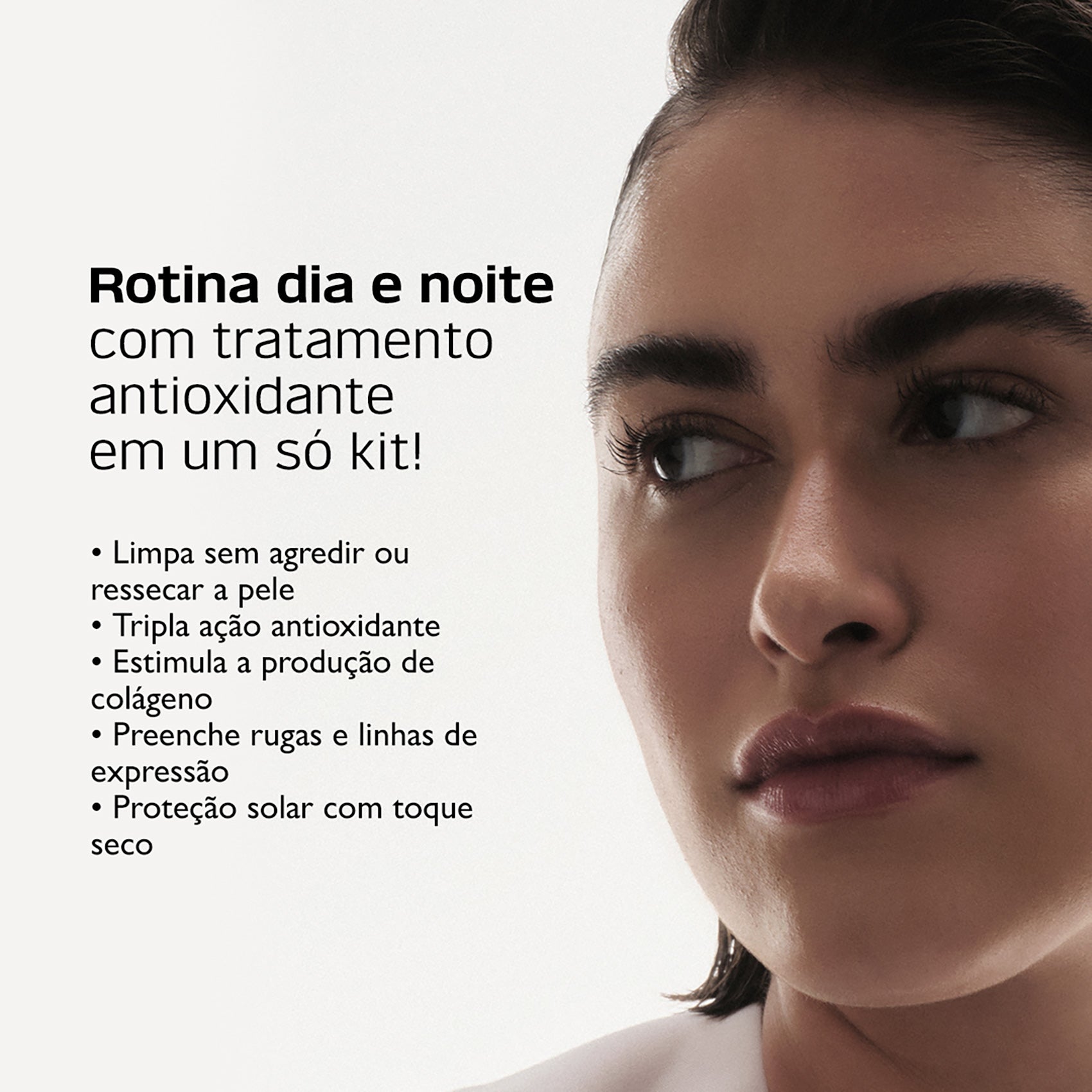 Kit Skincare Dia e Noite Completo_O kit ideal para quem busca uma rotina completa de cuidados, com ação antioxidante e um mix potente de ativos de tratamento: incluindo Nano Vitamina C a 18% e a máxima concentração de Retinol, para o dia e a noite, em poucos passos. Aqui você encontra Limpeza + Tratamento + Proteção para conquistar uma pele mais uniforme, luminosa, com textura renovada e linhas de expressão suavizadas. Tudo isso com alta performance e sem sensibilizar a pele._7831998 