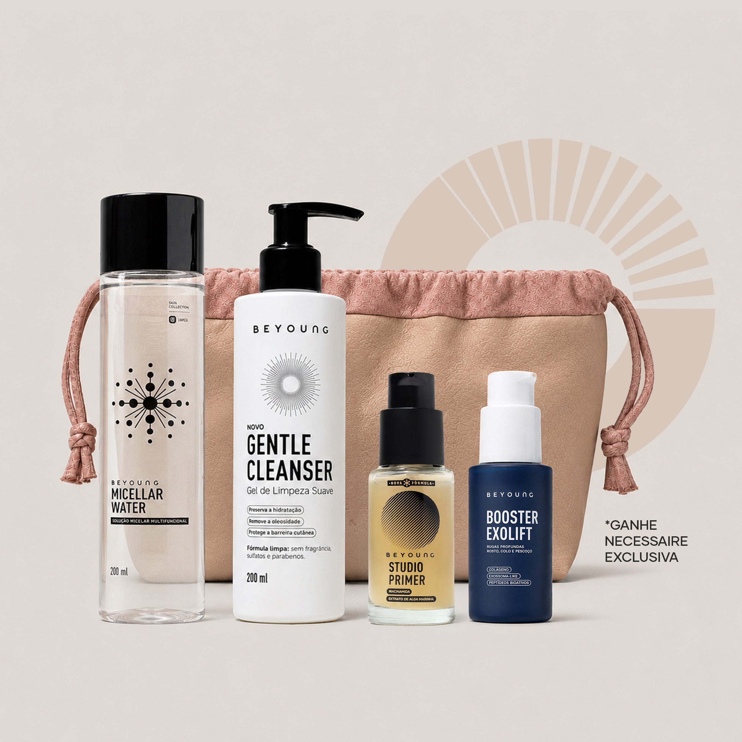 Kit Favoritos - Exolift, Gentle Cleanser, Água Micelar e Studio Primer