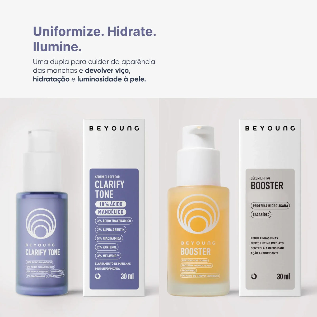 Kit Boosters Clareador Facial + Booster 3 em 1