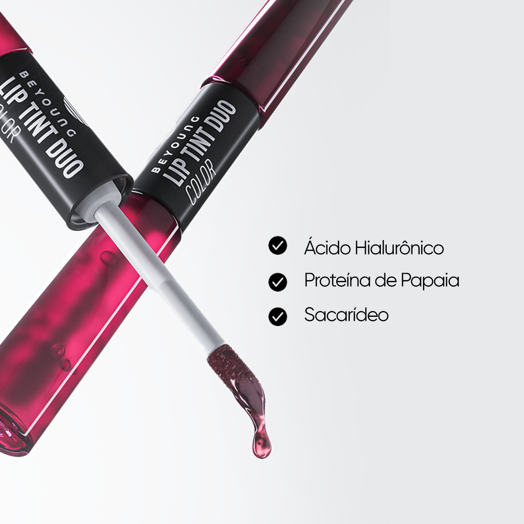 Lip tint com ácido hialurônico (duas cores)
