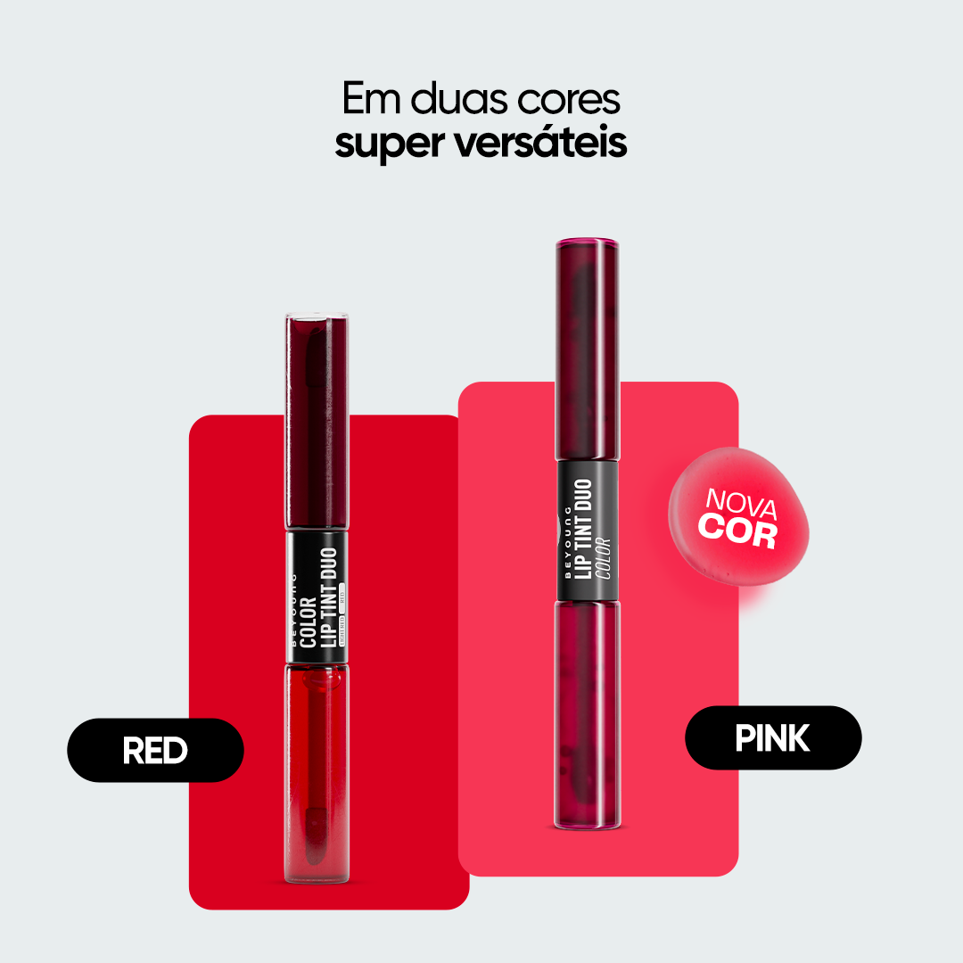 Lip tint com ácido hialurônico (duas cores)