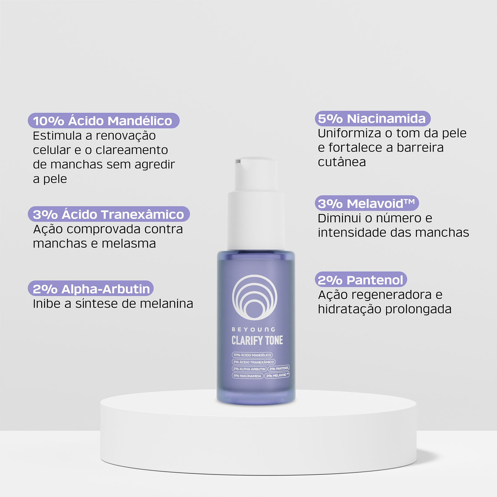 Sérum facial antimanchas com 10% ácido mandélico + 3% ácido tranexâmico - BEYOUNG_1_1_ 14201713