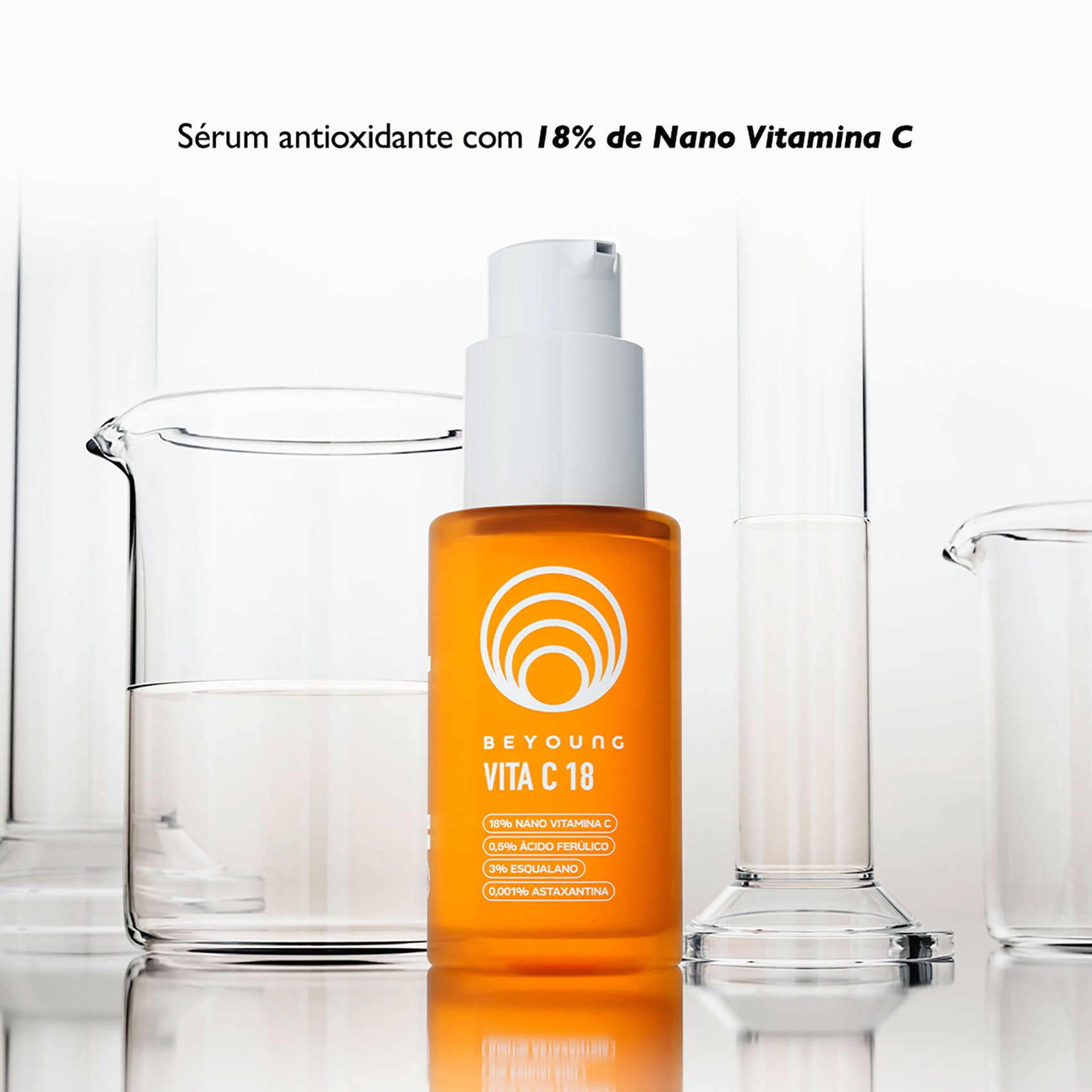Sérum facial antioxidante 18% nano vitamina C + 3% esqualano