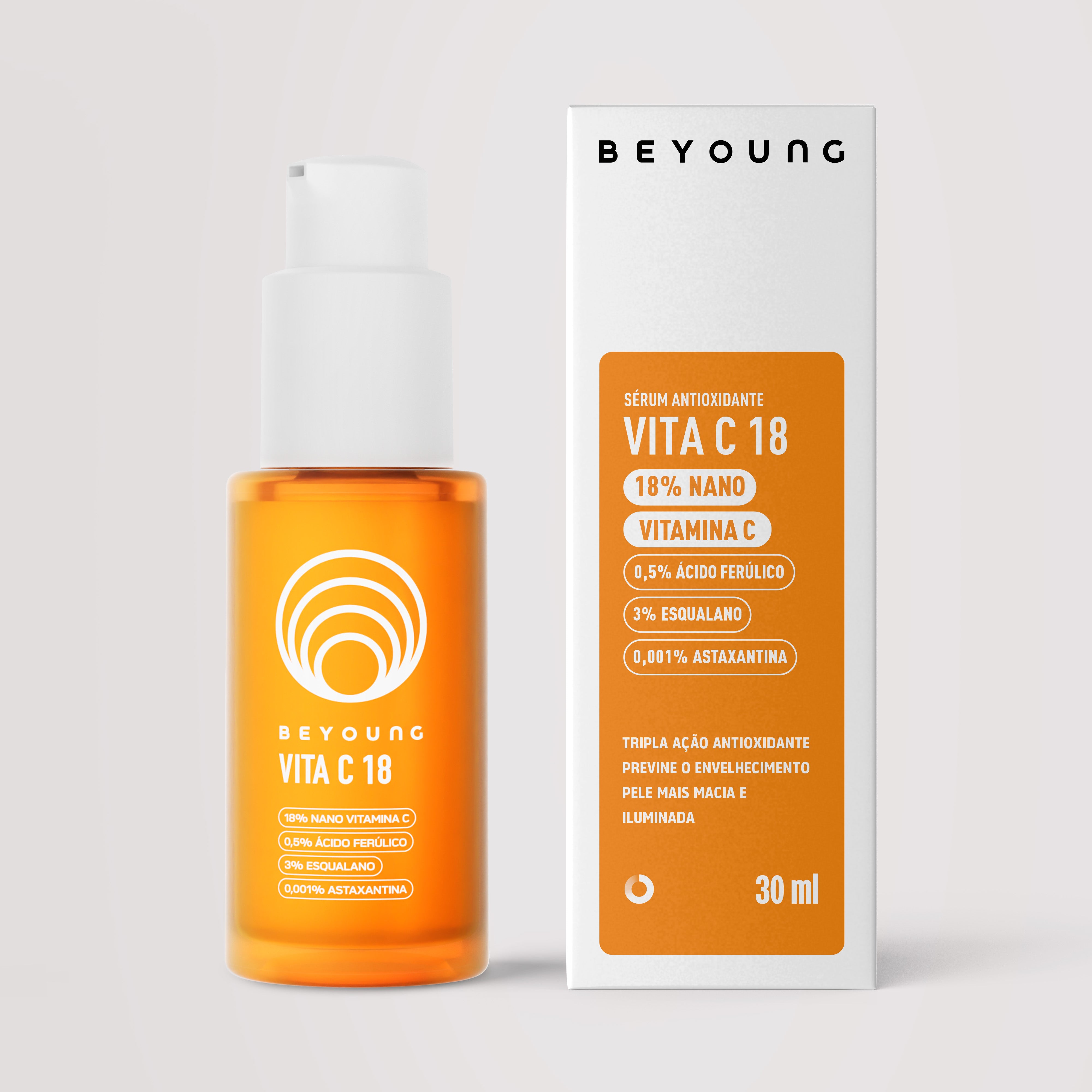 Sérum facial antioxidante 18% nano vitamina C + 3% esqualano