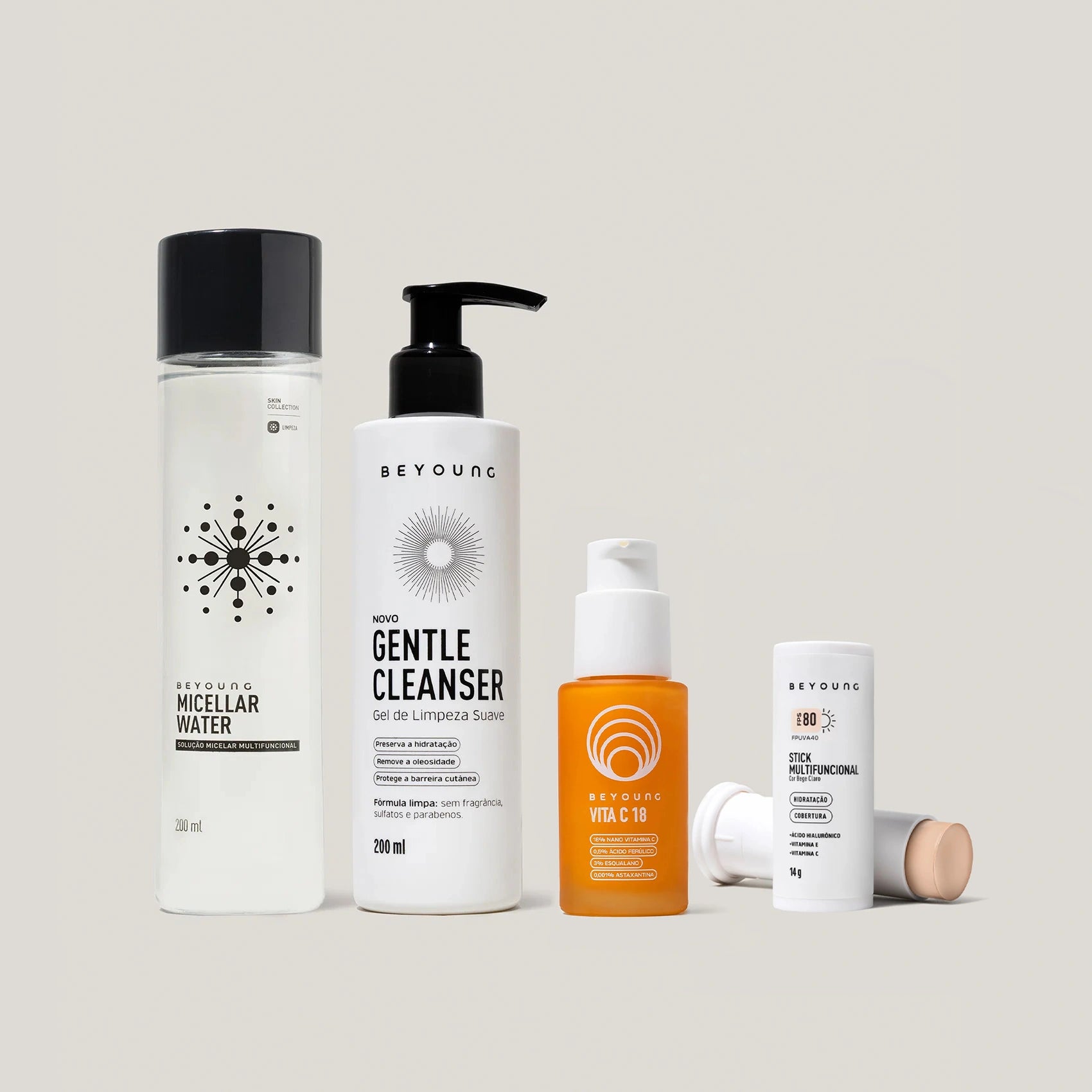 Kit Skincare + Stick Bastão Multifuncional